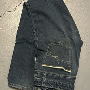 Cruel Girl Dark Blue Straight Leg Jeans